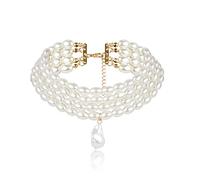 JPXXFM Necklaces for Women, Bohemian Necklaces for Women Fashion Jewelry Adjustable Pearl Beads Necklace