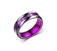 JPXXFM Nuova coppia suona il suo re la sua regina in acciaio inossidabile per donne uomini corona romantici Anniversario di fedi nuziali allenamenti gioielli