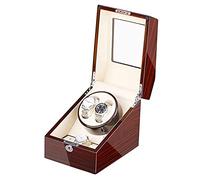 JPXXFM Orologio Winder Automatico Orologio Avvolgitore per 2 orologi 3 Adattatore per motore silenzioso e ED Wood Shell Paino Paint Exterior (D) Watch Winder