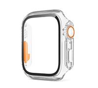 JPXXFM Passa a Ultra per case 45 mm 41 mm 44 mm 40 mm Aspetto in vetro Upgrade a 49 mm Copertura per pc Azienda Iwatch 8 7 SE SE 2 6 5 4 (Colore: trasparenza, dimensione: 40 mm)