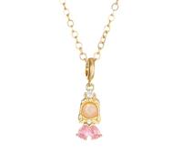 JPXXFM Per le donne, storie dolci principessa Elegante fiore scintillante, collana, vacanza a fatica Tinkerbell