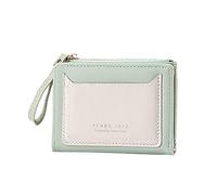 JPXXFM Portafoglio corto ID Pura del portafoglio con cerniera multipli Slot Clutch Clutch Adolece Walet (verde, una taglia)
