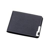 JPXXFM Portafoglio del passaporto per uomini ID Neck ID corto Portafoglio corto Solido Sloet Slot Slot Driver Coperchio Coperchio Crollo Clutch Clutch (Black, One Size)