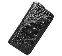 JPXXFM Portafoglio del portafoglio di coccodrittitoli di criminalità per le donne clutch borsetta da donna (1058 marrone), marrone, una taglia