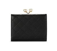 JPXXFM Portafoglio femminile del portafoglio Tri-Fold Porta del portafoglio in pelle Sling Shre Shor Short Short Piccola borsa per card Cash Cash Bag (rosa), nero, nero