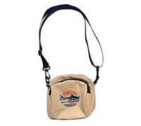 JPXXFM Portafoglio maschile Crossbody Casual Printing Spalla Canvas a 3 volte per gli uomini