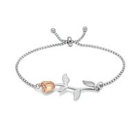 JPXXFM Rose Flower Cremation Urn Bracciale per cenere per donne regolabili Link Bangle Bangle Memorial Gioielli cari Came Keepsake Gift-Silver-Rose Gold