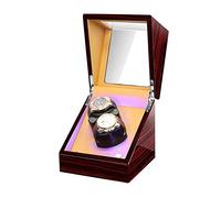 JPXXFM Scatola di puzzle a doppio orologio da polso per orologi automatici cuscino flessibile morbido per flash LED, Rosso+Marrone, A