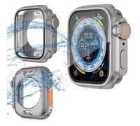 JPXXFM Screen Protector Cover for 45mm 44mm 40mm 41mm Hard PC Front & Rear Bumper Case for iwatch 8/7/6/5/4 Change To Ultra (Color : Water proof rose, Size : 40mm)