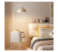 JPXXFM table Floor Floor with Remote, Modern Floor with Bedside Cabinet, Mid-Century Tall for Living Rooms & Offices, Industrial Tall Pole Reading Standing Light Standing (Black)