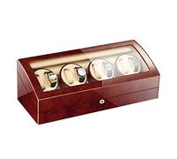 JPXXFM Watch Winder 8 9 Automatico Watch Winder Wood Shell Piano Paint esterno Cuscini di orologi flessibili Motore tranquillo 4 modalità di rotazione, B Winder