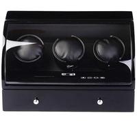 JPXXFM Winder 3 + 3 orologi Display carica automatica in legno custodia lucida polso Winder Rotator Deluxe Silent Motor con cassetto Good Times Winder, A, Standard, Standard