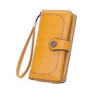 JPXXFM Women's Simple Simple Long Wallet Multi Function Whatet Hand Wallet (giallo, una taglia)
