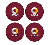 JPYDFI Sottobicchieri Auto per Smart #1 Smart 1 SUV 2023 2024+, Resistenti alle Alte Temperature Antiscivolo Sottobicchieri per Auto Accessori,Wine Red- Four-Pack
