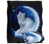 Jq Licensing - En Cat In The Moon Coperta super morbida al tatto setoso - 152 x 127 cm