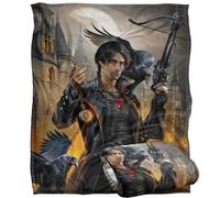Jq Licensing - En Night Hunter Ravens Coperta super morbida al tatto setoso - 152 x 127 cm
