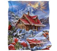 Jq Licensing - En Winter Cabin Coperta super morbida al tatto setoso - 152 x 127 cm