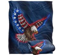 Jq Licensing - James Piazza American Flag Eagle Coperta super morbida al tatto setoso - 152 x 127 cm
