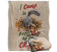Jq Licensing - James Piazza Crazy For Camping Squirrel Coperta super morbida al tatto setoso - 152 x 127 cm