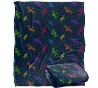 Jq Licensing - James Piazza Neon Dragonflies Pattern Coperta super morbida al tatto setoso - 152 x 127 cm