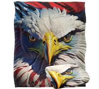 Jq Licensing - James Piazza Rosso,Bianco And Blu Eagle Coperta super morbida al tatto setoso - 152 x 127 cm