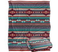 Jq Licensing - James Piazza Southwest Turchese Pattern Coperta super morbida al tatto setoso - 152 x 127 cm