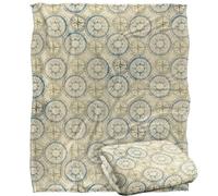 Jq Licensing - Jl-Jp Compass Pattern Silky Touch Super Soft Throw Blanket 152 X 127 Cm