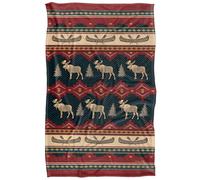 Jq Licensing - Jl-Jp Moose And Canoe Pattern Coperta super morbida al tatto setoso - 91 x 147 cm