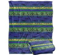 Jq Licensing - Jl-Jp Tiki Tropical Blu Pattern Coperta super morbida al tatto setoso - 152 x 127 cm