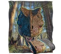 Jq Licensing - Jlo T-Rex Dinosaur Head Coperta super morbida al tatto setoso - 152 x 127 cm