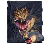 Jq Licensing - Jlo T-Rex Ripping Dinosaur Coperta super morbida al tatto setoso - 152 x 127 cm