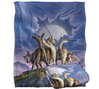 Jq Licensing - Jlo Wolf Pack Moon Coperta super morbida al tatto setoso - 152 x 127 cm