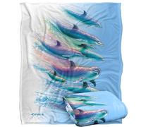 Jq Licensing - Royce Mcclure Dolphin Flow Coperta super morbida al tatto setoso - 152 x 127 cm