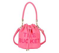 JQAliMOVV Le borse a secchiello da donna, mini borsa a secchiello in pelle con chiusura a coulisse, borsa Hobo, Rosso rosato