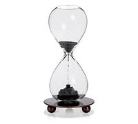 JQDZX Clessidra Magnetica, Desktop di Orologio della Sabbia Clessidra Timer Hourglass con Base Decorazione Ornamento, per Office Desktop Decoration (Iron Black Sand,Big)