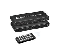 Jqf2 4K Seamless Switcher Screen Splitter con modalità di visualizzazione multiple, 6 ingressi HDMI e 1 uscita, multiviewer, spina: standard europeo: