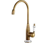 JQFDD Rubinetti della Cucina Bronzo Antico Rubinetto per Miscelatore da Cucina con Gru in Ceramica Rubinetti per Acqua Fredda e Calda per lavello