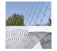 JQGADL Rete di Sicurezza, Recinzione, Rete Protettiva in Acciaio Inossidabile, Rete Flessibile della Balaustra del Cavo, Maglia da 5 Cm, Diametro 2,0 Mm, per Scale, Balconi(Size:2x4m,Color:Mesh 5cm)