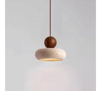 jqgxfc Piccola Lampada a Sospensione in travertino Giallo, lampadario a Sospensione sul Comodino in Stile Wabi-Sabi, plafoniere a LED Vintage per Sala da Pranzo, Bar, Cucina, 3000K - Luci Calde