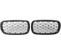 JQHXFDC - Griglia Anteriore a Doppio Rene per Auto, Griglie per Cofano, griglia Anteriore a Diamante, Styling Auto per BMW per X5M X6M F85 F86 2015 2016 2017 2018