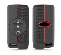 JQHXFDC - Portachiavi auto in silicone e pelle di carbonio accessorio per telecomando per Chery Tiggo 7 Pro 8 Pro 4 Pro Exeed Tiggo 2 3x Arrizo 5 Pro Gx 5x EQ7 2020-2023