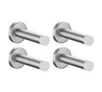 JQK Fermaporta in acciaio inox 304 addensare 1 mm per smorzare il suono della porta di arresto del paraurti, confezione da 4, spazzolato, DSB5-WN-P4