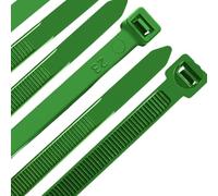 JQKX 100 fascette stringicavo 300 mm x 7,6 mm, resistenti ai raggi UV ultra forti con 70 kg di resistenza alla trazione, colore: verde