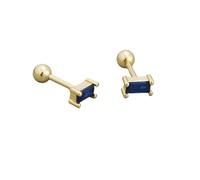 JQQJZLC 18 g di Piccoli Orecchini per Borchie rettangolo per Donne 925 Sterling ipoallergenico Ipoallergenico Minimalista Simpatico Studini cartilagine Tragus 3 mm Ballo Vita Back Gioielli di Pietra