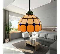 JQQJZLC 20 cm Tiffany Style Pendant Hanging Light, Vintage Mini Soffitto Lighting Fissaggi, 1-Light, Macchia-vetro Candelieri per Halway Bedroom Living Room Dining Room [Classe A ++], 16 Made in