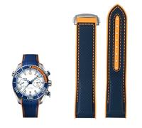 JQQJZLC 20 mm 2 mm di orologio da guardia in gomma in nylon per Omega Seamaster Planet Ocean Men Disployant Clas Clos Cinger Watch Silicone Watch