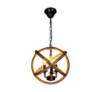 JQQJZLC 3 luci a 3 luci di Canapa Tessuta a Mano lampadario sferico sferico Americano Industriale Regolabile in Metallo in Metallo Lampada a Sospensione E14*3 sospensioni sospese retrò per Il Bar del