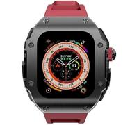 JQQJZLC 49 mm di lussuoso custodia in acciaio inossidabile orologio in gomma kit mod fai -da -te fissa a farfalla ， per accessori di sostituzione di orologi Ultra 8 da 49 mm