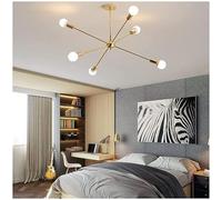 JQQJZLC 6 luci lampadari Sputnik Lampada a soffitto di metà secolo Illuminazione a Sospensione Moderna per Soggiorno Camera da Letto Foyer-o-Gold 6 Testa