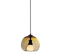 JQQJZLC Accensione a Ciondolo Globo Vintage Lampada Moderna di Mezzo secolo a 1 Luce della metà del secolo lampade a Sospensione Oro a Sospensione a soffitto Singolo Regolabile per la Cucina della